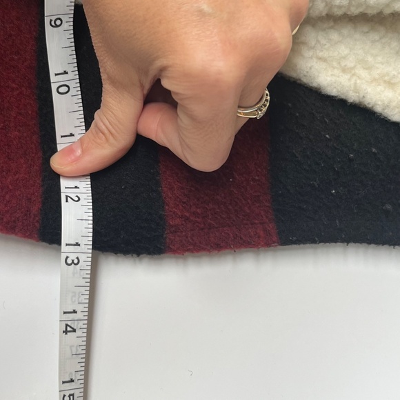 American Rag Aztec Sherpa Vest, Black / Red / Cream / Beige, Small - Picture 7 of 11